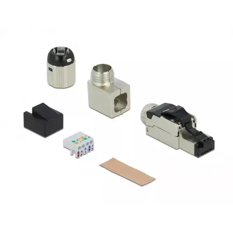 RJ45 spraudņa lauka montāža Cat.6A metāla leņķveida DeLOCK 86289