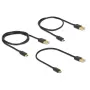 USB kabelis DeLOCK 83680 USB 2.0 USB A Micro-USB B Melns