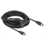 USB kabelis DeLOCK 85380 USB 3.2 Gen 1 10 m USB A USB B melns