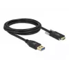 USB kabelis DeLOCK 84019 2m USB 3.2 Gen 1 USB A USB C melns