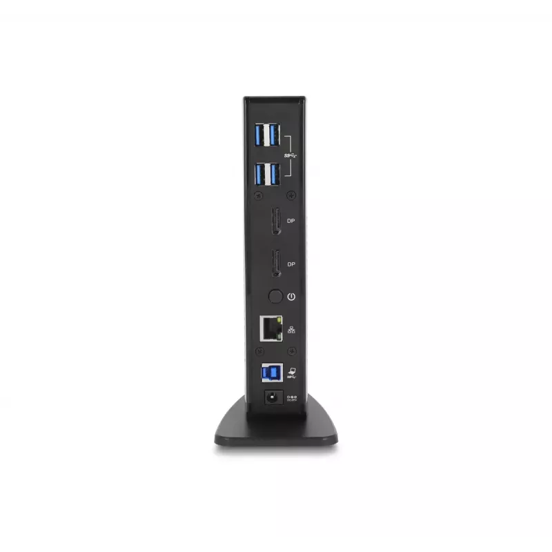 DeLOCK USB dokstacija ar diviem DisplayPort izvadiem, 4K, USB 3.2, LAN un audio