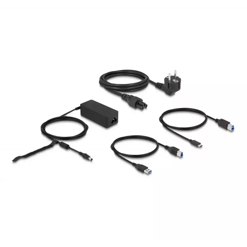 DeLOCK USB dokstacija ar diviem DisplayPort izvadiem, 4K, USB 3.2, LAN un audio