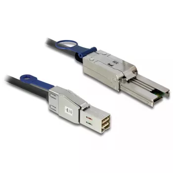 Tīkla kabelis DeLOCK 83734 Mini SAS HD SFF-8644 uz Mini SAS SFF-8088 1 m Melns