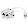 2-Port Cat.5e RJ45 Splitter, Equip 127603, Metallic/balta, 0.15m