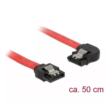SATA kabelis DeLOCK 83964 0,5 m melns-sarkans
