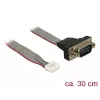 Seriālais kabelis DeLOCK 89632 melns pelēks sarkans 0,3 m DB-9