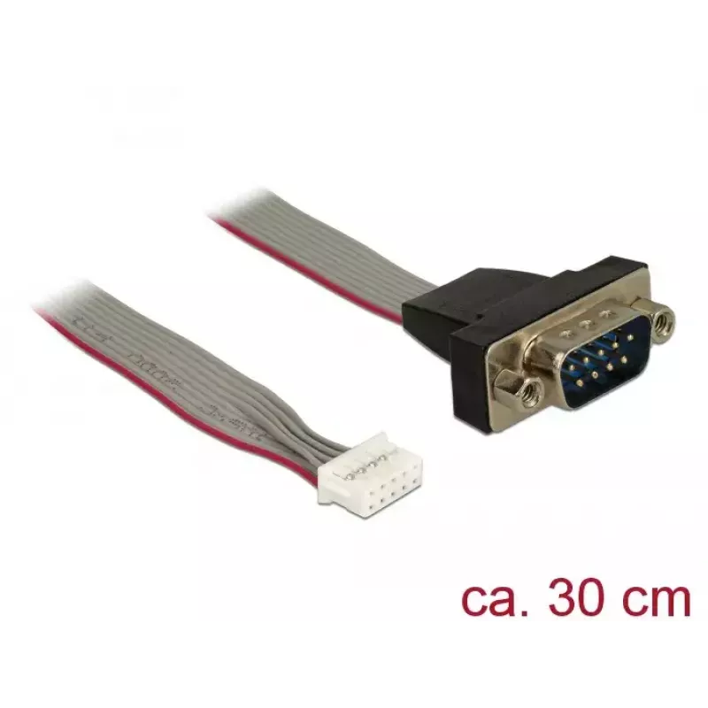 Seriālais kabelis DeLOCK 89632 melns pelēks sarkans 0,3 m DB-9