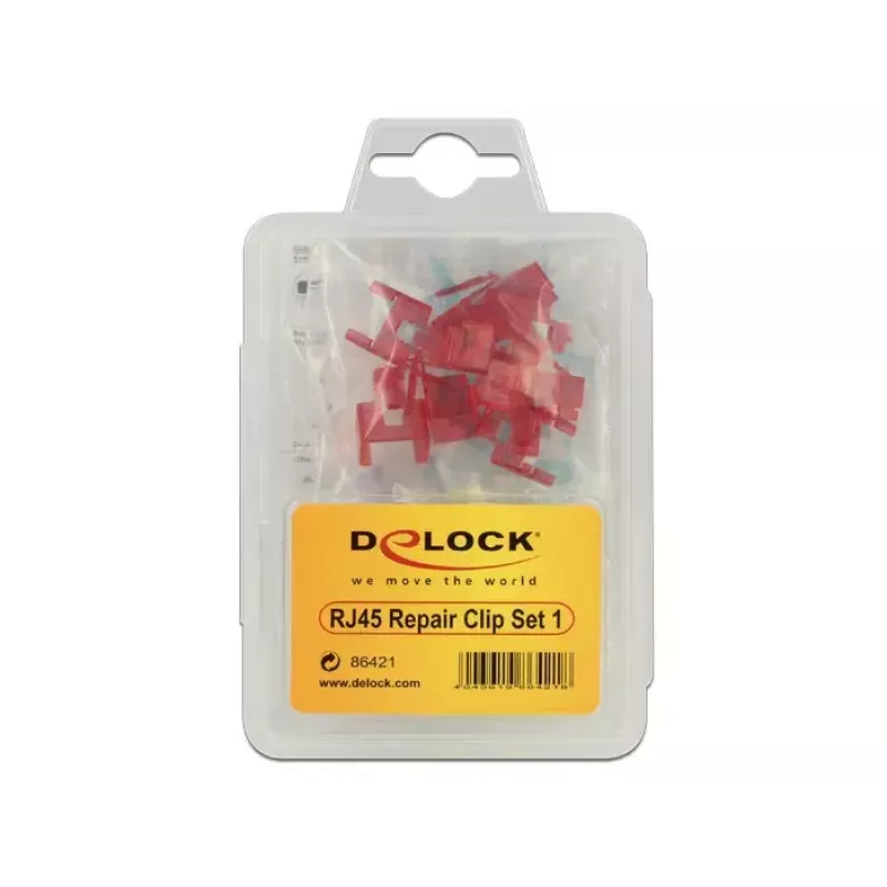 Kabeļa fiksators DeLOCK 86421 RJ45 Daudzkrāsains 40 gab.