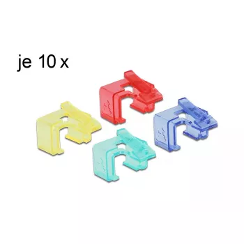 Kabeļa fiksators DeLOCK 86421 RJ45 Daudzkrāsains 40 gab.