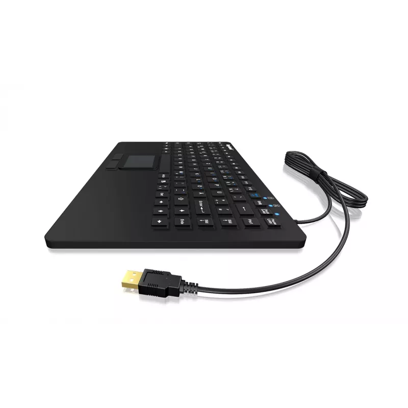 KeySonic KSK-5230 IN (DE) klaviatūra birojam USB QWERTZ vācu Melna