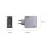 Ugreen Nexode Pro 160W GaN lādētājs ar USB-C kabeli, universāls, melns, pelēks, maiņstrāva, ātrā uzlāde, iekštelpām