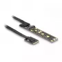 DeLOCK paplašināšanas karte NVMe M.2 Key A+E vīrišķais uz Key M slots 20 cm kabelis