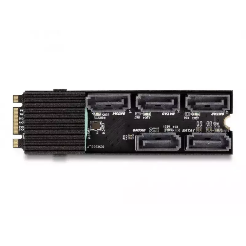 DeLOCK pārveidotājs M.2 2280 Key B+M vīr. uz 5 x SATA ar dzesētāju