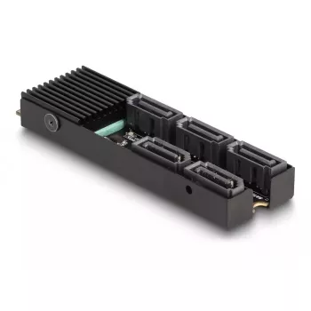 DeLOCK pārveidotājs M.2 2280 Key B+M vīr. uz 5 x SATA ar dzesētāju