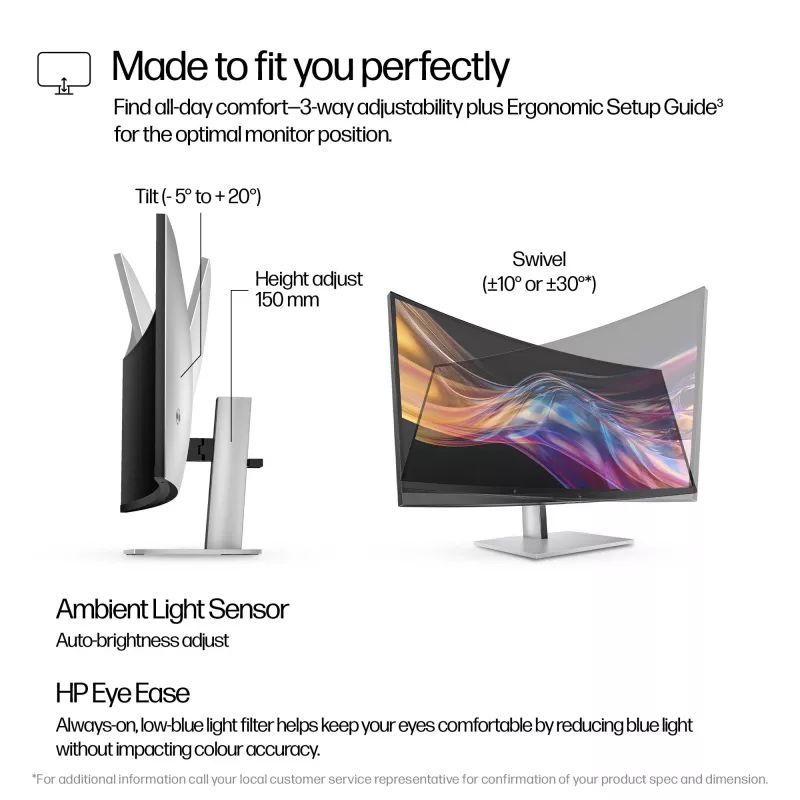 HP Series 7 Pro 37,5 collu WQHD+ Thunderbolt 4 monitors — 738pu