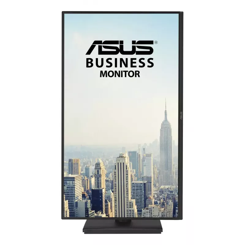 ASUS BE27AQ 27 collu IPS LCD monitors, 2560 x 1440 WQHD, 5 ms, USB 3.2 centrmezgls, augstumā regulējams, VESA, iebūvēti skaļruņi, melns