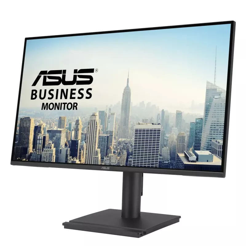 ASUS BE27AQ 27 collu IPS LCD monitors, 2560 x 1440 WQHD, 5 ms, USB 3.2 centrmezgls, augstumā regulējams, VESA, iebūvēti skaļruņi, melns