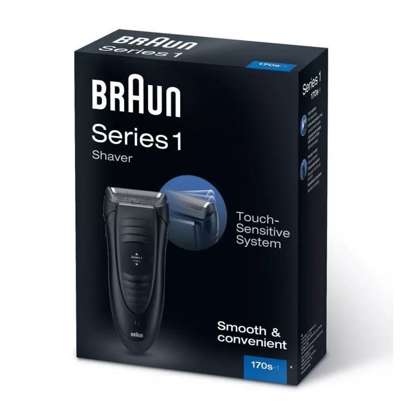 Braun Series 1 -170 folijas skuveklis, trimmeris, melns
