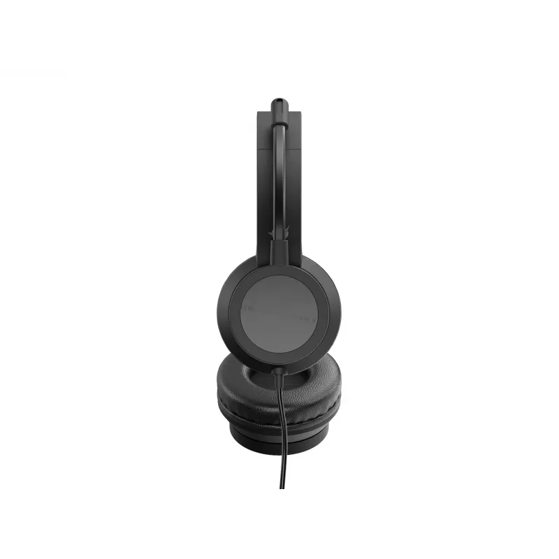 Austiņas CONCEPTRONIC POLONA05BC — Stereo USB-C, trokšņus slāpējošs mikrofons, apļveida, 2 m kabelis, 20–22000 Hz, melnas