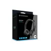 Austiņas CONCEPTRONIC POLONA05BC — Stereo USB-C, trokšņus slāpējošs mikrofons, apļveida, 2 m kabelis, 20–22000 Hz, melnas