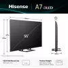 Hisense A7Q 55A7Q 139,7 cm (55 collu) 4K Ultra HD viedais televizors Wi-Fi melns
