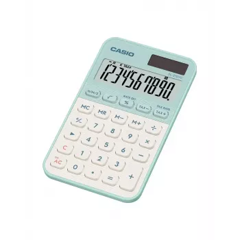 Kalkulators CASIO SL-310YC kabatas pamata 10 ciparu baterija/saules enerģija gaiši zaļš