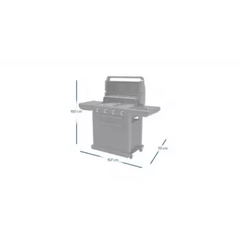 Grills Campingaz 4 Series Classic 4 Series Onyx S 37386 Gāzes Melns 15,9 W
