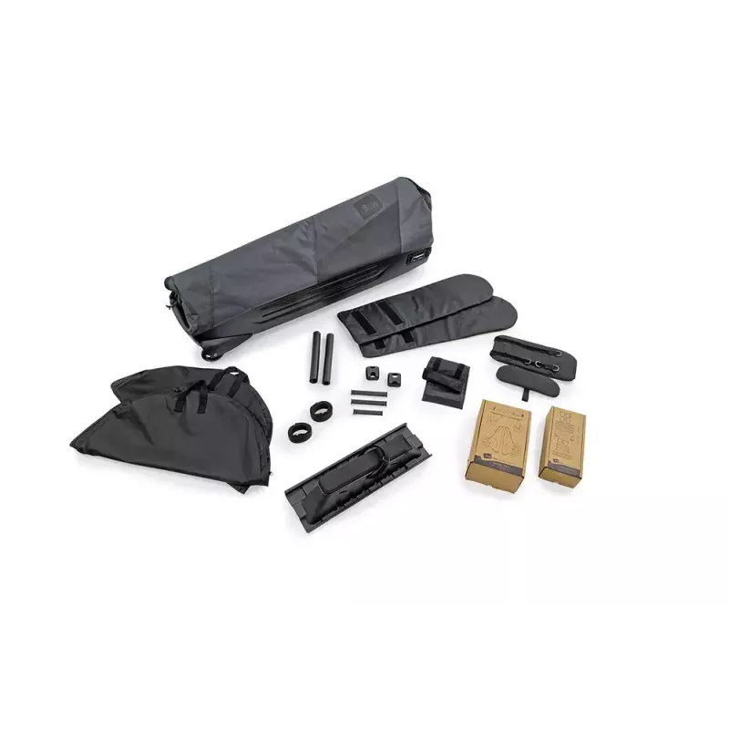 Bicycle transport bag b&w international Bike.bag 2.0 — transport case, ABS & polyester, 1360×297×854 mm, Melns/pelēka