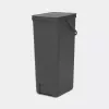 Brabantia Sort & Go 40L Taisnstūra formas pārstrādes tvertne pelēkā krāsā