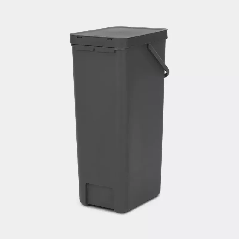Brabantia Sort & Go 40L Taisnstūra formas pārstrādes tvertne pelēkā krāsā