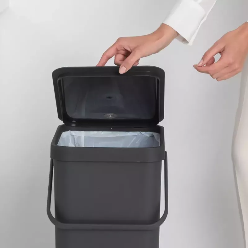 Brabantia Sort & Go 40L Taisnstūra formas pārstrādes tvertne pelēkā krāsā