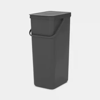 Brabantia Sort & Go 40L Taisnstūra formas pārstrādes tvertne pelēkā krāsā