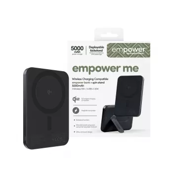 PanzerGlass empower™ by ® empower™ Bank w. Spin Stand | 5000mAh | Space Melns