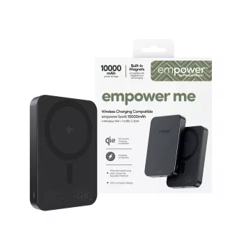 Pārnēsājams ārējais akumulators PanzerGlass empower™ 10000 mAh Space Black, 0,245 kg