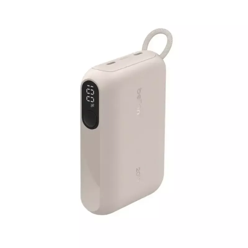 Pārnēsājams ārējais akumulators Belkin BPB027hqSD 10000 mAh, Smilšu krāsa, 2 × USB‑C porti