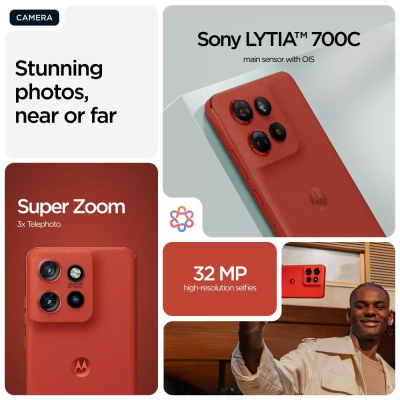 Motorola edge 60 Neo 16,1 cm (6,36 collas) Dual SIM Android 15 5G USB Type-C 12 GB 256 GB 5000 mAh sarkans