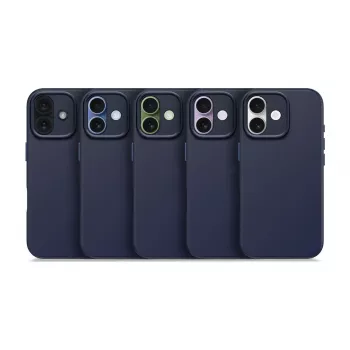 Mobilā tālruņa vāciņš Decoded D25IPO17BCS9TY iPhone 17 — vāciņš, piemērots līdz 16 cm (6,3 collas), tumši zils, mikrošķiedra un PU