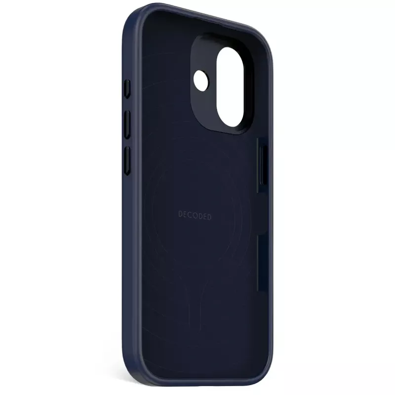 Mobilā tālruņa vāciņš Decoded D25IPO17BCS9TY iPhone 17 — vāciņš, piemērots līdz 16 cm (6,3 collas), tumši zils, mikrošķiedra un PU