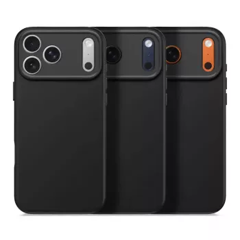 Decoded silikona aizmugures vāciņš Apple iPhone 17 Pro Max — saderīgs ar 6,9 collu (17,5 cm), melns, mikrošķiedra/PU