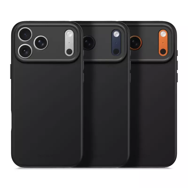 Decoded silikona aizmugures vāciņš Apple iPhone 17 Pro Max — saderīgs ar 6,9 collu (17,5 cm), melns, mikrošķiedra/PU