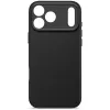 Decoded silikona aizmugures vāciņš Apple iPhone 17 Pro Max — saderīgs ar 6,9 collu (17,5 cm), melns, mikrošķiedra/PU