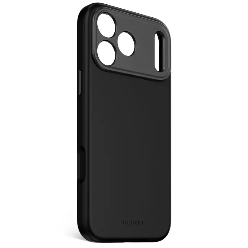 Decoded silikona aizmugures vāciņš Apple iPhone 17 Pro Max — saderīgs ar 6,9 collu (17,5 cm), melns, mikrošķiedra/PU