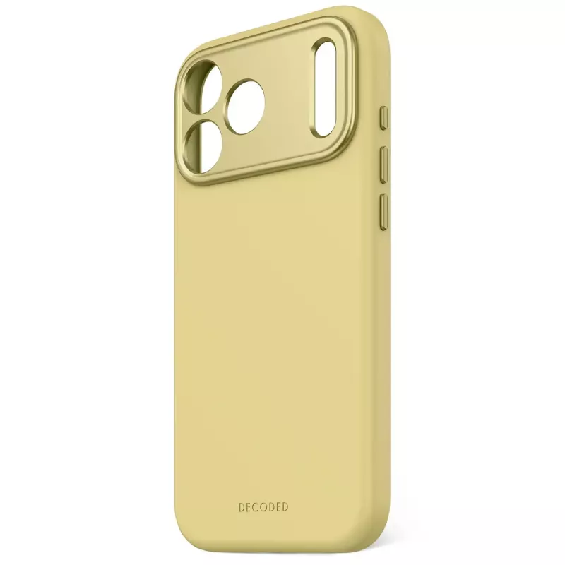 Decoded silikona aizmugures vāciņš Apple iPhone 17 Pro Max, saderīgs ar 6,9 collu (17,5 cm) ekrāniem, dzeltens
