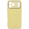 Decoded silikona aizmugures vāciņš Apple iPhone 17 Pro Max, saderīgs ar 6,9 collu (17,5 cm) ekrāniem, dzeltens