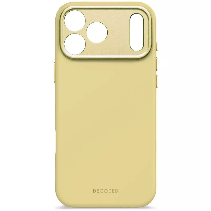 Decoded silikona aizmugures vāciņš Apple iPhone 17 Pro Max, saderīgs ar 6,9 collu (17,5 cm) ekrāniem, dzeltens