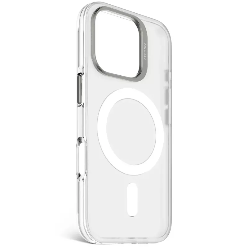 Telefona vāciņš Decoded Clear vāciņš iPhone 16 Pro, polikarbonāts, caurspīdīgi balts, piemērots 6,3 collu (16 cm)