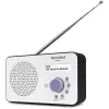 Pārnēsājams digitālais radio TECHNISAT 0000/3906 — DAB/DAB+/FM, 1 W RMS, LCD, 3,5 mm, balts/melns, 0,338 kg
