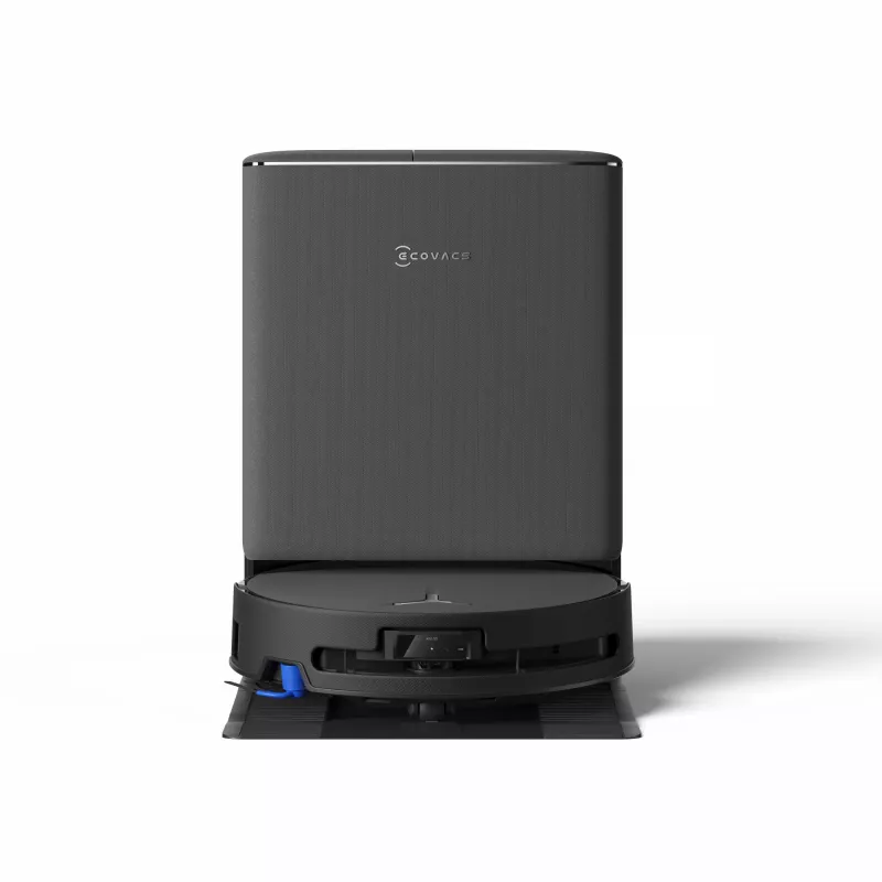 Robotu putekļsūcējs Ecovacs DEEBOT T90 PRO OMNI — bezmaisa 0,25 L putekļu tvertne, 350 min darbības laiks, Li‑Ion 4000 mAh, melns
