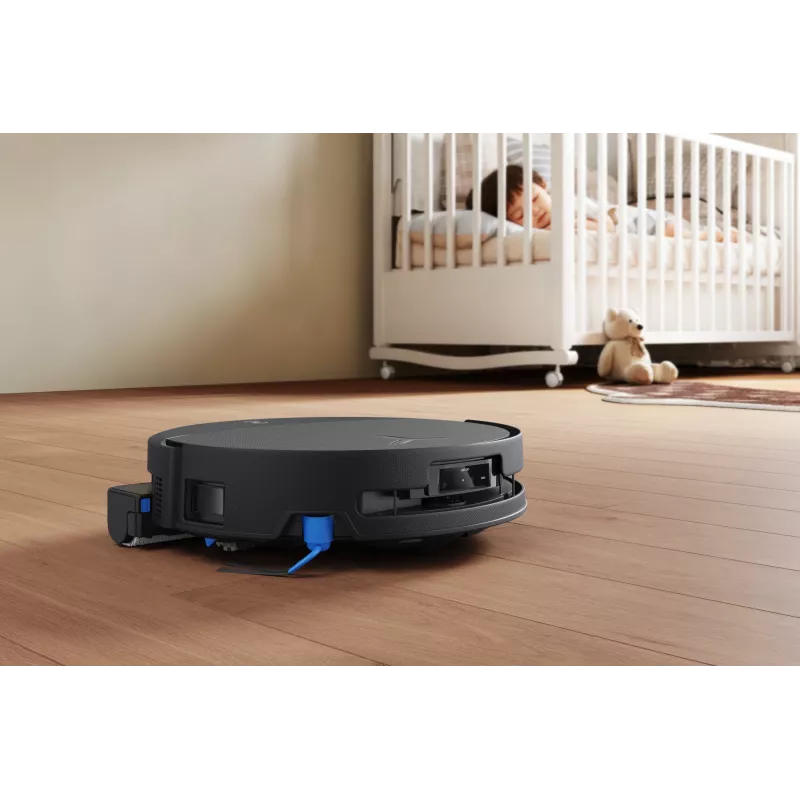 Robotu putekļsūcējs Ecovacs DEEBOT T90 PRO OMNI — bezmaisa 0,25 L putekļu tvertne, 350 min darbības laiks, Li‑Ion 4000 mAh, melns