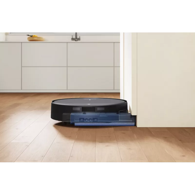 Robotu putekļsūcējs Ecovacs DEEBOT T90 PRO OMNI — bezmaisa 0,25 L putekļu tvertne, 350 min darbības laiks, Li‑Ion 4000 mAh, melns